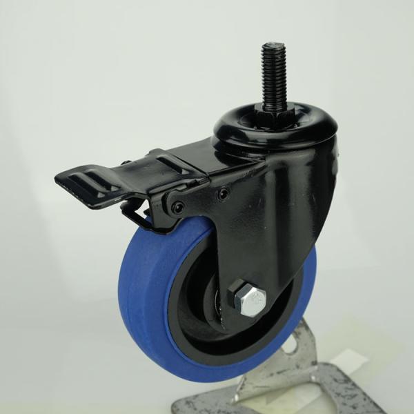 Колеса 5 дюймов термопластиковые резиновые продетые нитку для происхождения голубых рицинусов колеса вагонетки шарнирного соединения TPR