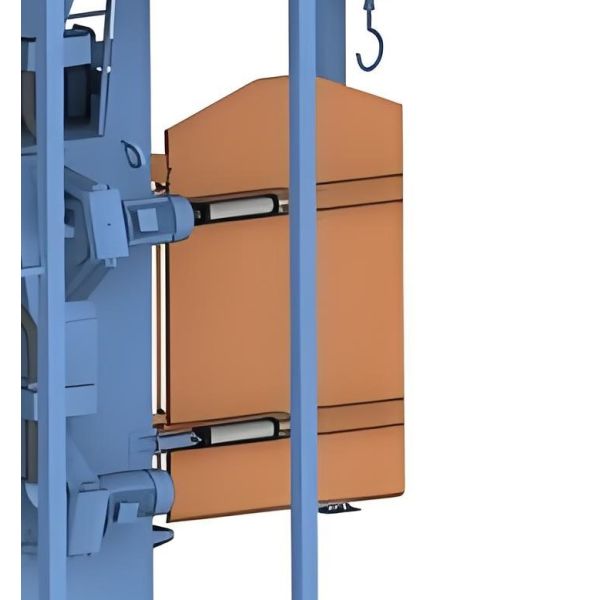 PLC Control Spinner Hanger Shot Blasting Machine with No Pit Structural Form and Overhead Tracks Hooks
