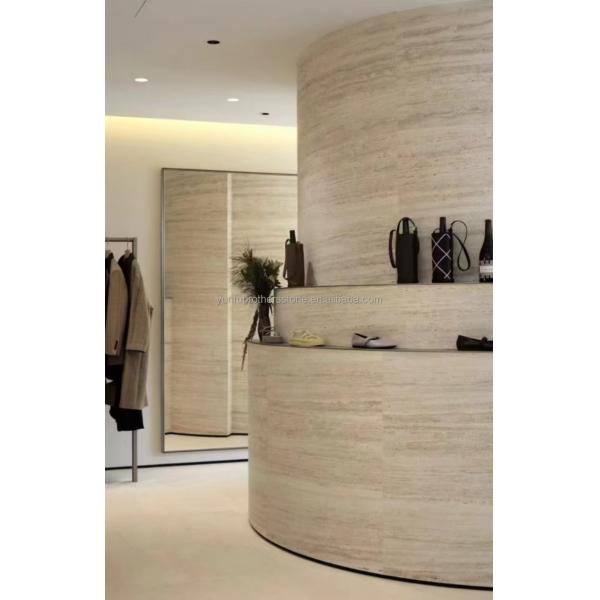 Modern Design Stone Form Natural Stone Beige Travertine for Hotels Decoration Project