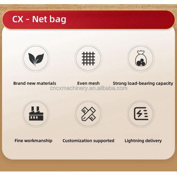 Customizable Supermarket Packaging Plastic Net Bag for Ginger Garlic Vegetable and Fruit