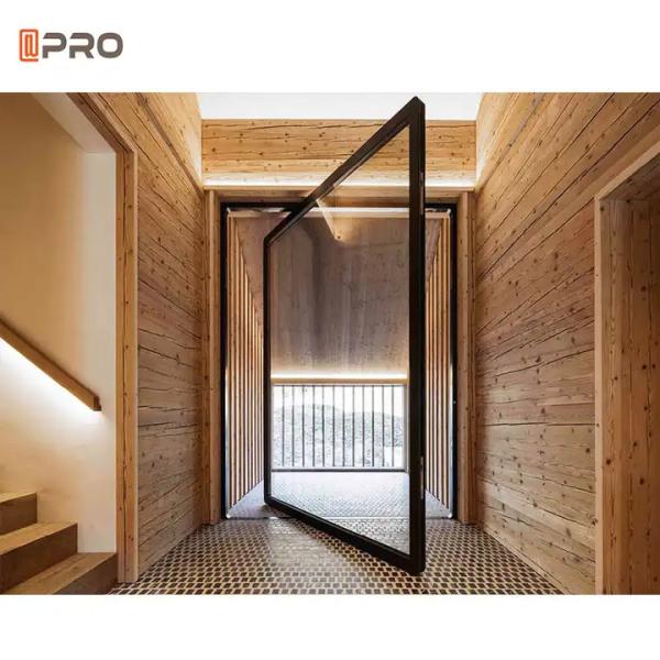 Villas Modern Interior Aluminium Pivoting Doors Front Entry Glass Pivot Door