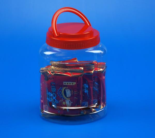 Transparent Square Plastic Storage Bins Screw On Lid Sealing 121 * 91 * 149MM