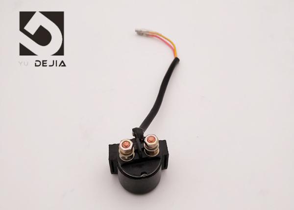 Screw Contact Method Black Motorcycle Starter Relay Two Connector AKT 110 Type
