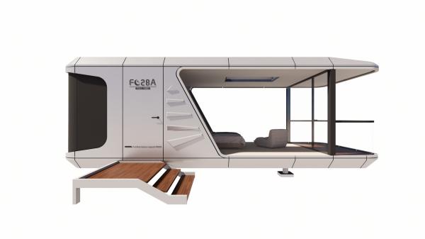 28 M² Space Capsule House  For Living With Galvanlized Steel Frame