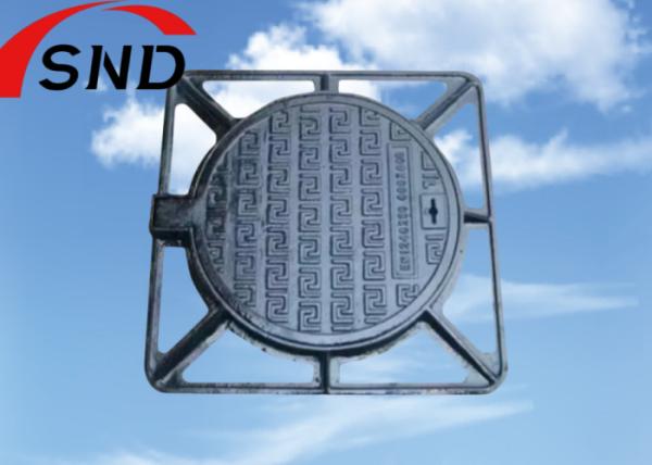 Ductile Iron Manhole Cover 600*600 Mm Sizes Class C250 Cover