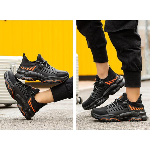 Проницательная и износостойкая летающая тканевая защитная поверхность для безопасности Рабочая обувь против разбивания и пробивания