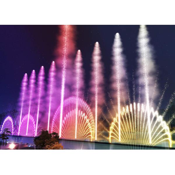 Beautiful Dancing Water Show , Led Color Changing Fountain With Air Nozzle