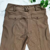 Full Seat Silicone Brown Horse Riding Pants 280gsm Moisture Wicking