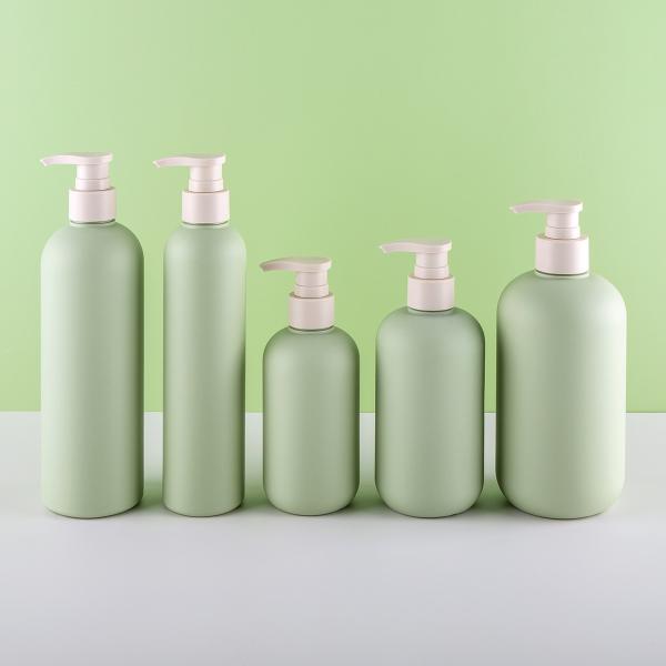 200ml 500ml Plastic Shampoo Pump Bottle HDPE Green Lotion Shower Gel Body