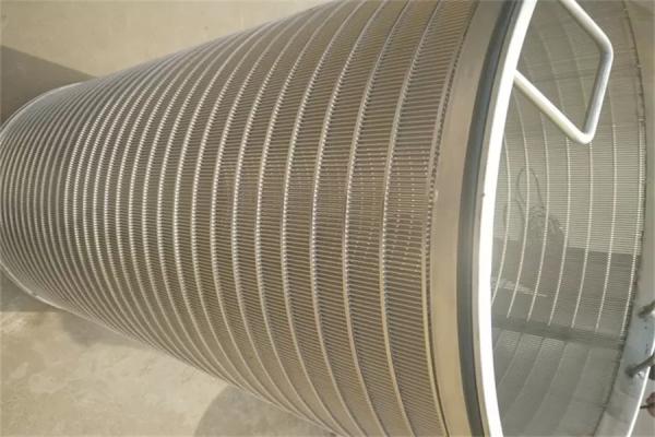 Reverse Bake Flush Rotary Screen Drum Wedge Wire Cylindrical OD450 x 500mm