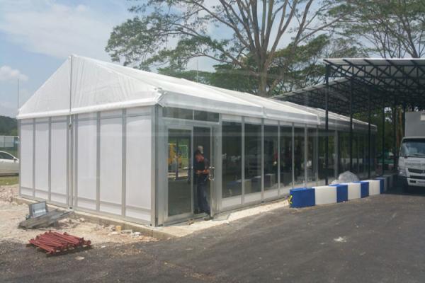 Clear Span Large Transparent Glass Wall Outdoor Marquee Tent Weather Resistant