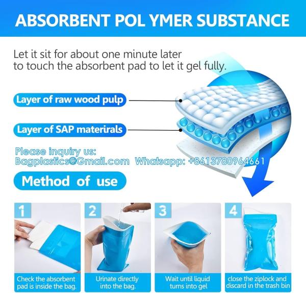 Disposable Urine Bags, Pack Travel Pee Bags, Unisex Urinal Bag Vomit Bags Travel Traffic Jam Emergency Portable