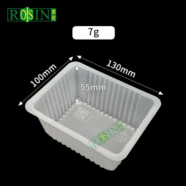 Thermoforming Vacuum Sealed Frozen Food Tray Plastic Tofu Tray Disposable