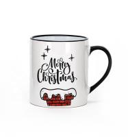 Viagem Copo Cerâmico Branco de Natal Para Seda Impressão Pintura à Mão Porcelana a Granel Brinquedos de Natal