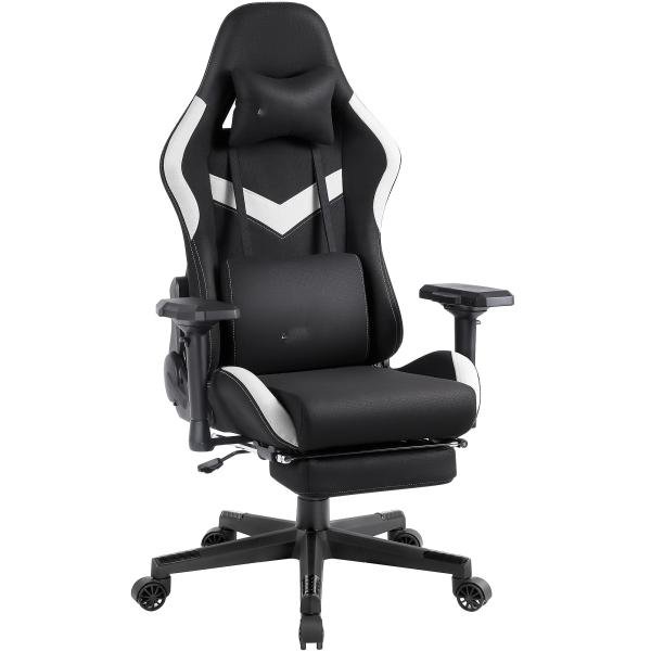Office Gaming Chair with Pocket Spring Cushion and 4D Armrests Adjustable Height