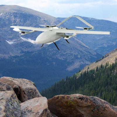 vida da bateria fixada VTOL HX330PRO do zangão 4x6S 22000mAh de Wing Drones Industrial PTZ da velocidade de cruzamento 32m/S