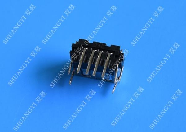 USB 2.0 A Type Female Micro USB Connector Short Body 90 Degree 4 Pin