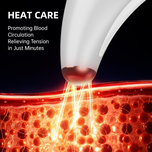 Heating Vibration Facial Massager 5W Red Light Face Massager Tool Vibrating