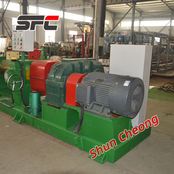 Rubber Mixing Mill with Foot-operated Emergency Stop Button ZSYF Series Reducer and Circular Cutting Knife