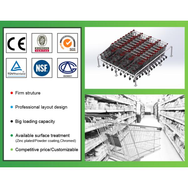 Asian Style 125L Conventional Metal Handcart Chain Supermarket Warehouse Trolley With High Sales Volume