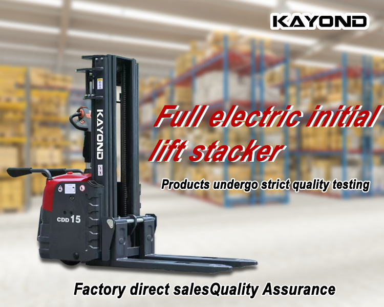 Warehouse Grade Full Electric Stacker 2 Ton Capacity 3 Meter Lift With Dual Lifting System