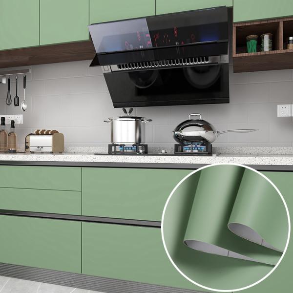 Water-proof and PVC Material for Home Decoration Solid Color Backsplash Wallpaper