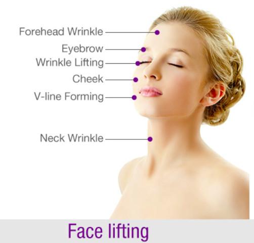 Dispositivo de alta frequência do emagrecimento do corpo da única máquina facial do punho HIFU