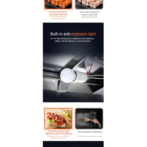 Электрический коммерческий 2-слойный дисплей горячей пищи для сохранения тепла пищи