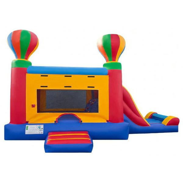 Attractive Colorful Inflatable Bouncer Combo Happy Hop Jumping Castle 0.55mm Plato PVC Tarpaulin