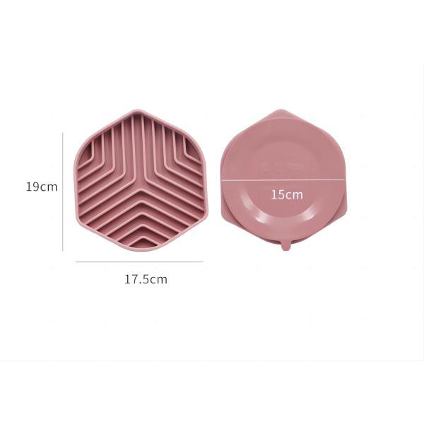 Pet Silicone Treat Dog Lick Mat With Suction Slow Feeder Bowl for Stocked Pet
