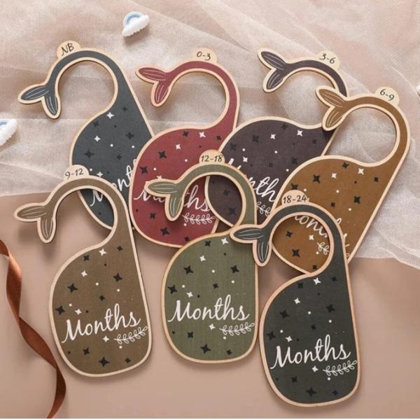 Double Sided Newborn Baby Cloth Divider Card 24 Month Bedroom Closet Divider