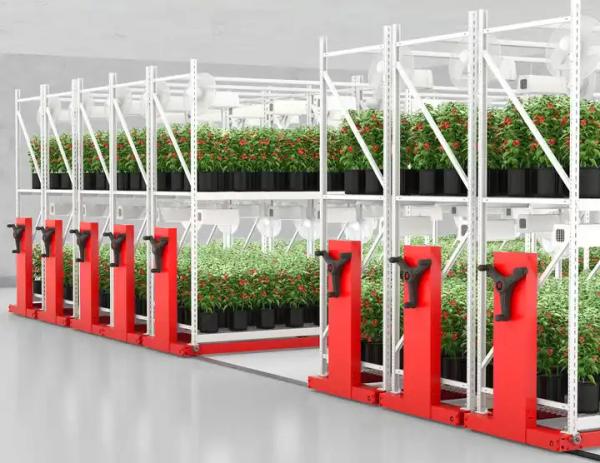 ABS Cover Vertical Mobile Grow Rack Greenhouse Collection Bench Width 4ft
