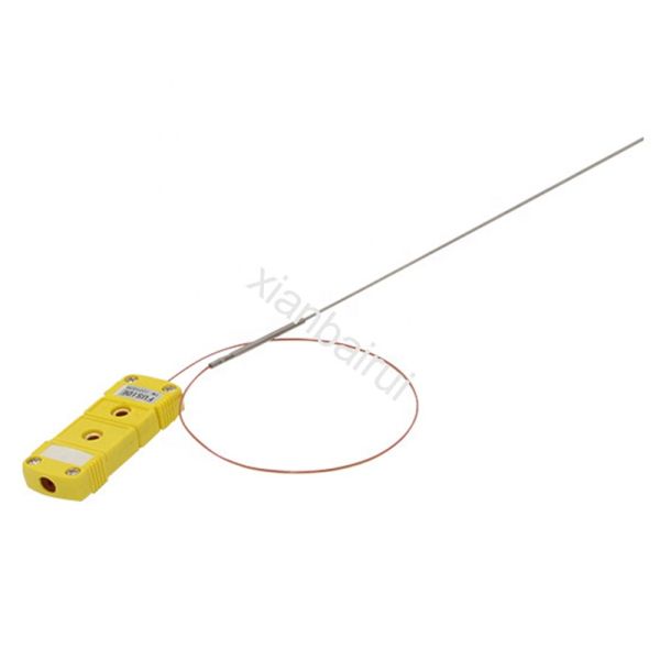 K/J/PT100 Type Flexible Thermocouple Probe With Insulated High Temperature Lead Wire