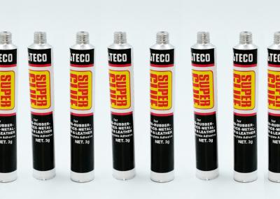 Small Diameter Aluminum Tube Container Heat Resistant For Adhesive / Glue / Grease