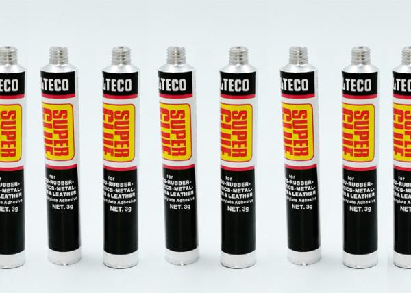 Small Diameter Aluminum Tube Container Heat Resistant For Adhesive / Glue / Grease