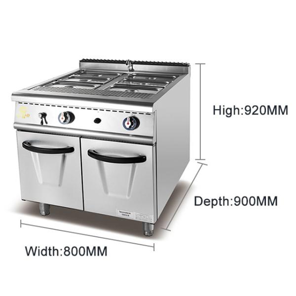 800×900×850 70 Consommation de gaz Équipement de cuisson de restaurant pour la cuisson à haut volume