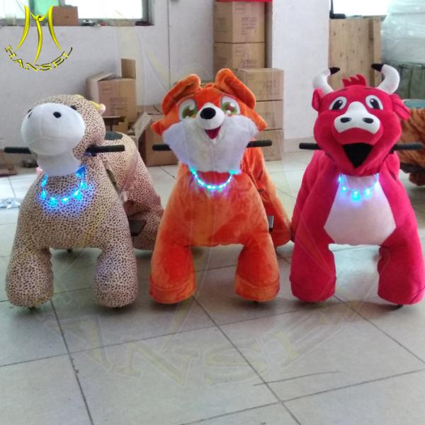 Hansel amusement toy battery operated ride on plush animal toy rides