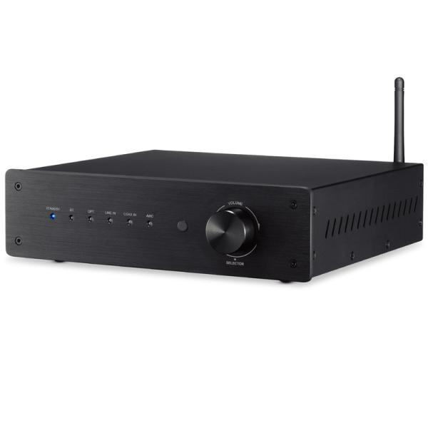 Bluetooth 5.0 Power Amplifier Stereo Receiver with 2X100W RMS and 2.1 Channel for Home Theater