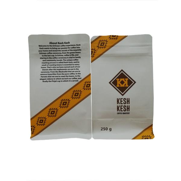 500g Aluminum Foil Gravure printing plastic coffee packaging bag with zipper