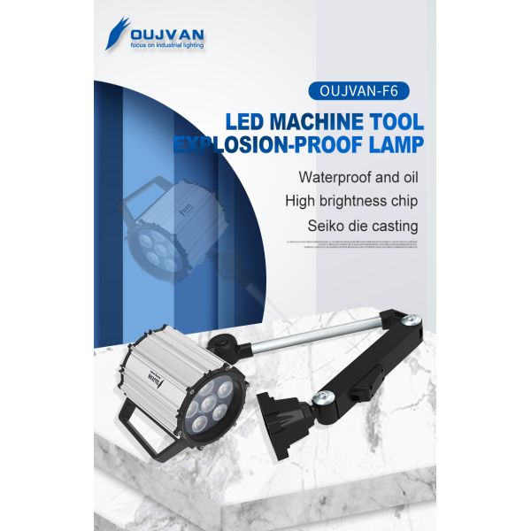Lámpara de trabajo de cuello de cisne a prueba de explosiones, luz de trabajo LED impermeable para máquinas, brazo largo 24V 110V 220V