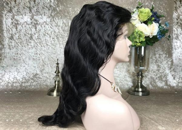 High Density Human Lace Front Wigs , Natural Hairline Black Human Hair Lace Front Wigs