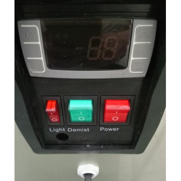 Brushed Silver Fridge Freezer Equipped With Ventilated Cooling System