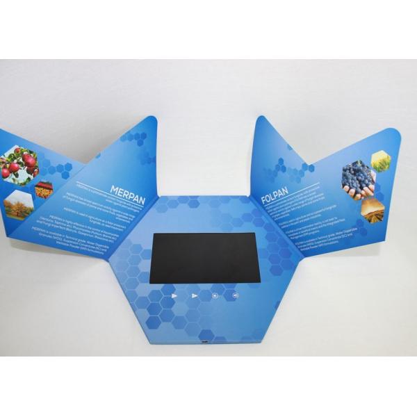 Rechargeable Video In Print Brochure , custom lcd video brochure card for promotion