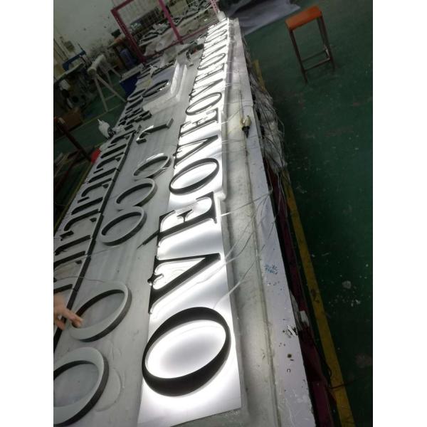 10000K Backlit Channel Letter Signs 25.4mm Depth For Business
