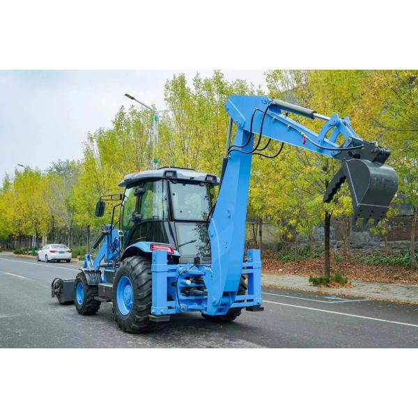 Mechanization WZ35-10 Backhoe Loader with 1 Ton Rated Load and 190° Boom Rotary Angle