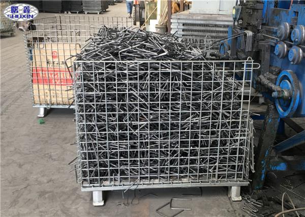 Workshop Storage Wire Mesh Pallet Cages , Galvanized Welded Industrial Storage Cage