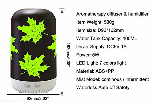Изменение цвета отражетеля ароматности эфирного масла кленового листа 2.4MHz 100ML