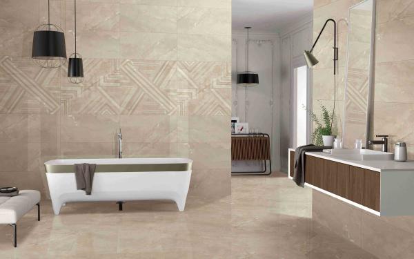 Telha de mármore italiana da forma/tamanho interno de Grey Color 400x800 milímetro das telhas da porcelana