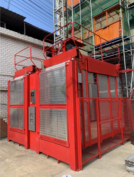 Double Cage High Speed 200/200Z Construction Hoist Building Buck Hoist 1t 2t From China Manufacturer  (NEW)