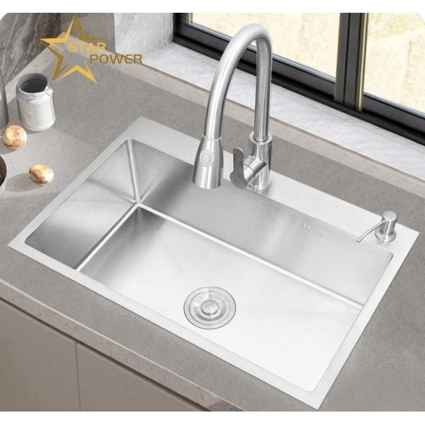 Smooth Durable Stainless Steel Hand Sink Kitchen Appliance